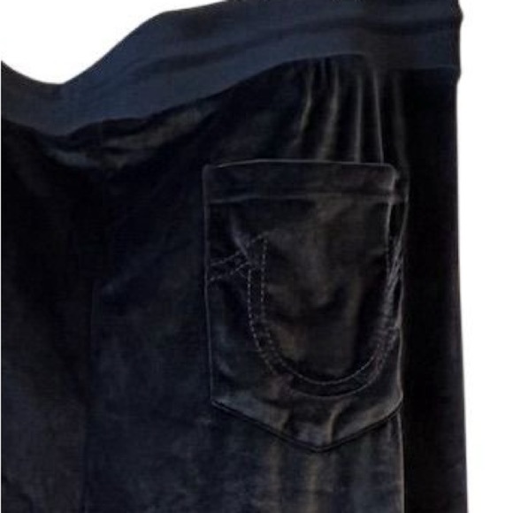 True Religion Men's 3XL Blue Velour Jogger Pants Elastic Waist 28" Inseam - Picture 5 of 11